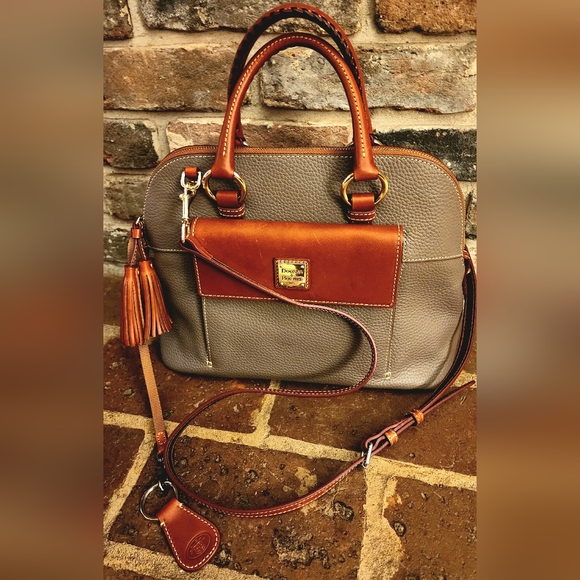 Dooney & Bourke Large Gray and Rust